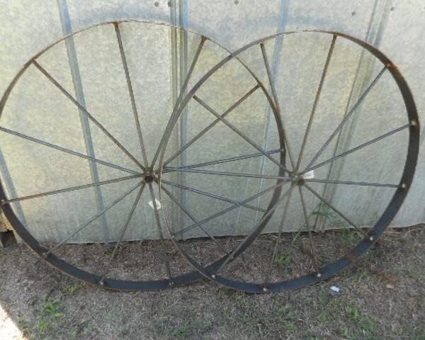 36" Decorative Steel Metal Wagon Wheel – Single