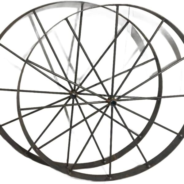 PAIR 2pcs 30" Decorative Steel Metal Wagon Wheels